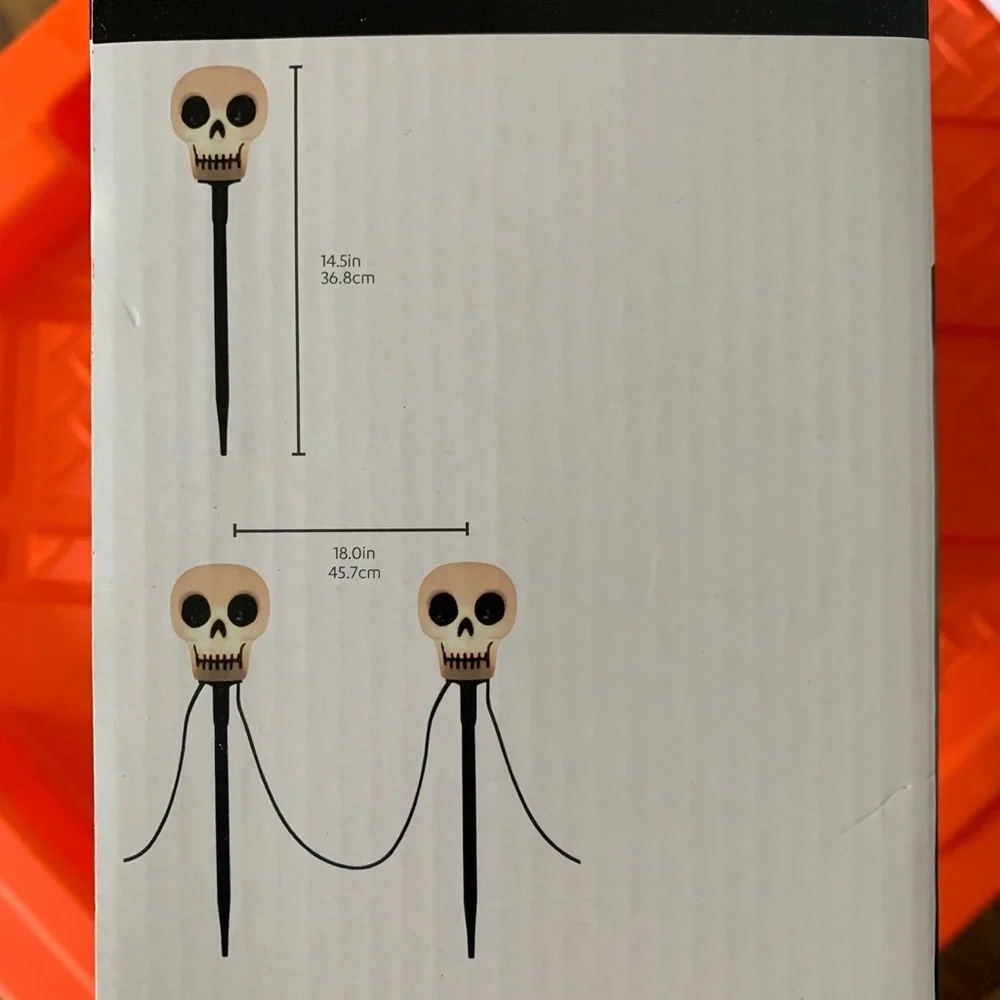 LED Skull Pathway Lights - Warm White